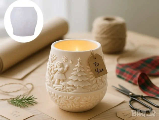 Молд кашпа Коледа (4), снимка 7 - Форми - 53493853