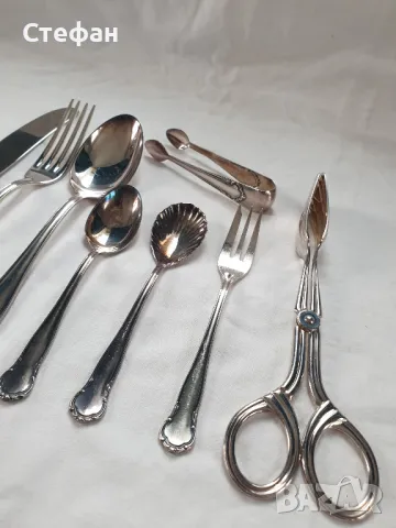 Комплект посребрени прибори, снимка 9 - Антикварни и старинни предмети - 50292651