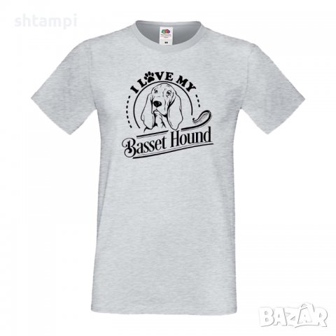 Мъжка тениска I Love My Basset Hound Dog,Куче, животно,подарък,изненада, снимка 5 - Тениски - 36932742