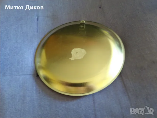  Метална месингова чиния за стена като нова Мече Миша Москва олимпиада 1980 г фи 165мм, снимка 3 - Колекции - 48825133