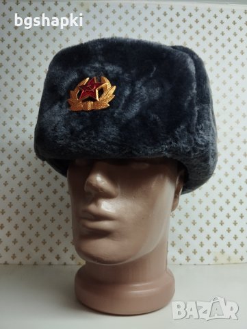 Мъжка руска шапка в сив цвят - мрш17, снимка 1 - Шапки - 43297614