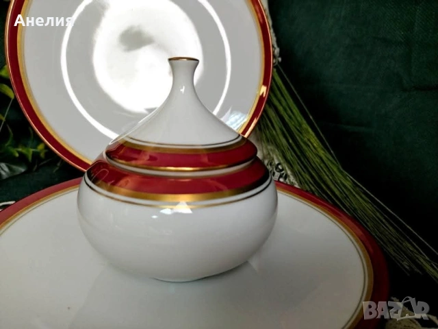 Scherzer Bavaria червен кант . Красиви! , снимка 8 - Чаши - 53328654