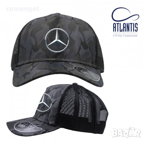 Шапки MERCEDES AMG / МЕРЦЕДЕС с Traker / Mesh дизайн - 3 цвята.