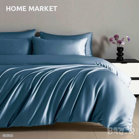 Луксозен комплект от висококачествен памучен сатен Комплектът е от 4 части и съдържа: 1 бр. долен ча, снимка 3 - Спално бельо - 51678629