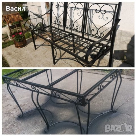 Маси., пейки и столове от ковано желязо, снимка 7 - Други - 32577686