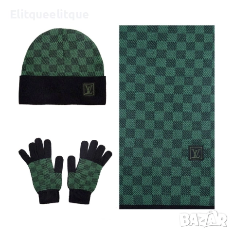 комплект шапка и шал в кутия Louis Vuitton polo hugo boss, снимка 14 - Шапки - 52199897