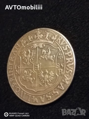 Копие на рядка стара монета с Полски император Стефан Батори 1585 г не магнитна, снимка 3 - Нумизматика и бонистика - 40501452