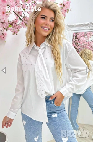 Бяла риза с вратовръзка 