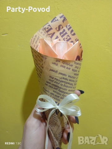 Сатенени букети , снимка 10 - Изкуствени цветя - 53079605