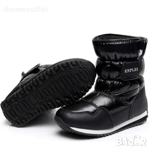 ПРОМОЦИЯ Детски зимни ботуши в черен цвят с дебела подплата, няколко размера