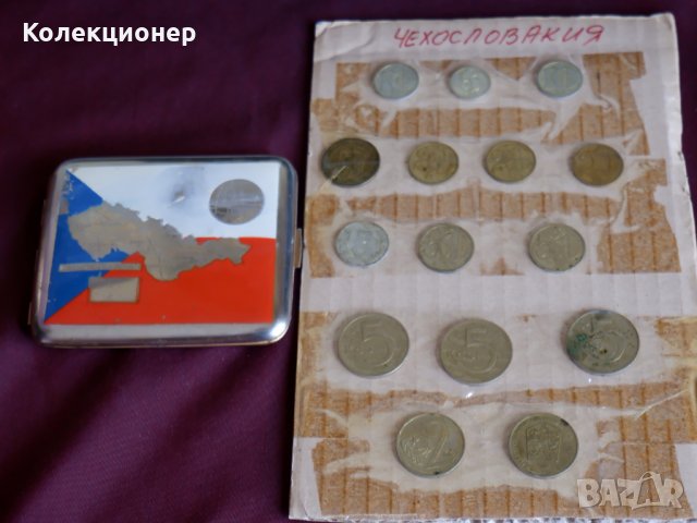 Монети и табакера от Чехословакия, снимка 2 - Антикварни и старинни предмети - 32344671