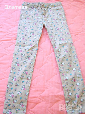 Панталон на цветя - тънки дънки, снимка 5 - Детски панталони и дънки - 26284981