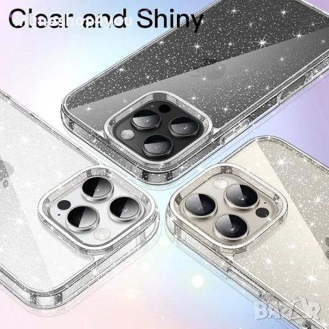 Блестящ Кейс Glitter Case за Apple iPhone 16 Pro / Max, снимка 5 - Калъфи, кейсове - 51152141