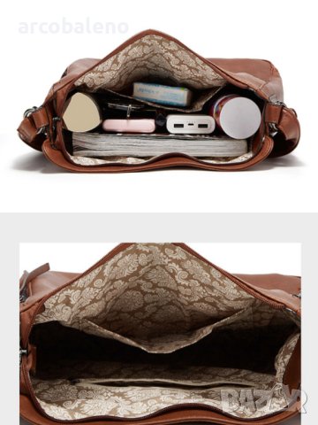 Елегантна дамска кожена чанта-раница 2 в 1, 3цвята - 024, снимка 10 - Чанти - 42008575