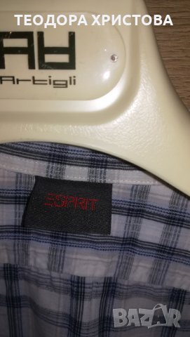 Мъжка спортна риза марка Есприт, размер М. Отлична, 100% памук., снимка 2 - Ризи - 32430415