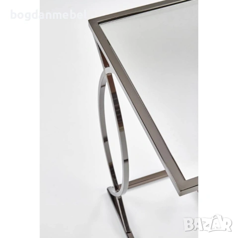 Холна маса Halmar Parma, стъклен плот, метална, снимка 2 - Маси - 53559863