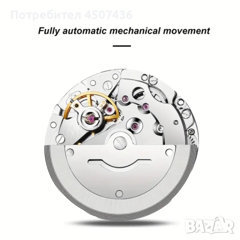 Автоматичен часовник RUIQI,дата,въртящ се безел,фосфорисциращи стрелки,силиконова каишка, снимка 9 - Мъжки - 52384546