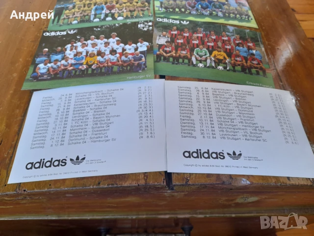 Стари Футболни програми Бундеслига,Adidas 1984, снимка 6 - Други ценни предмети - 50487446