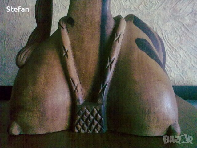 Дървена статуетка, снимка 3 - Антикварни и старинни предмети - 35032074