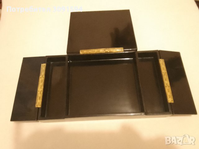  Стара Ръчно изработена кутия за бижута с инкрустиран седеф,  дължина: 32см. ширина: 18см. височина:, снимка 6 - Антикварни и старинни предмети - 43256694