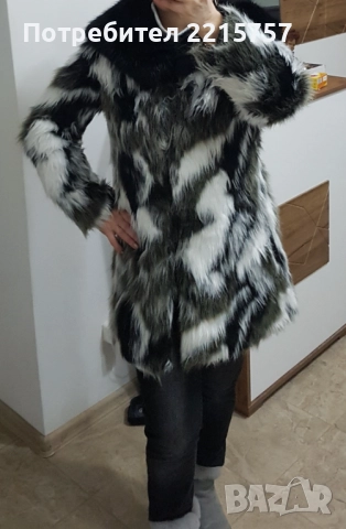 Палто от еко косъм и Яке на Бенатон с гъши пух., снимка 5 - Якета - 37651106