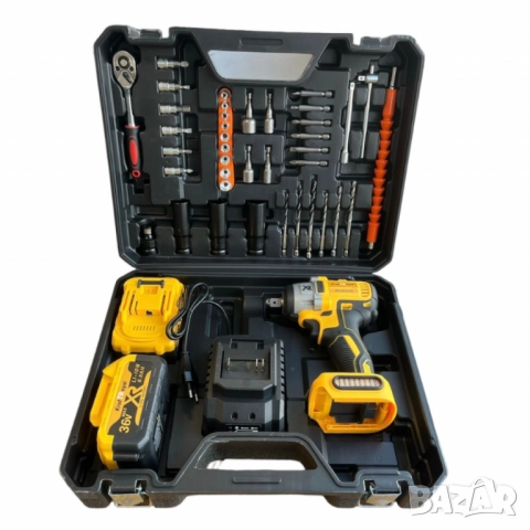 Акумулаторен Ударен Гайковерт KRAFT ROYAL 36V, 8Ah + 35 Части, снимка 4 - Друга електроника - 52098576