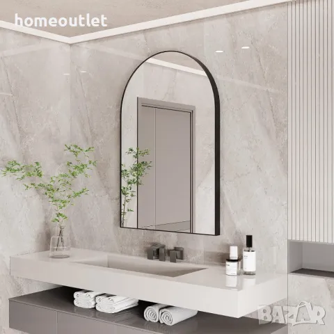 ПРОМОЦИЯ Висококачествено стенно огледало LUVODI JJ-XM839-L-BK, снимка 2 - Огледала - 49674672