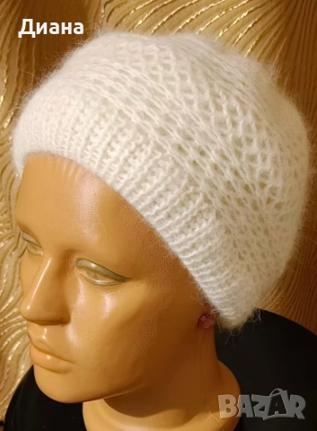 Дамски шапки-ръчно плетиво, снимка 12 - Шапки - 52945137