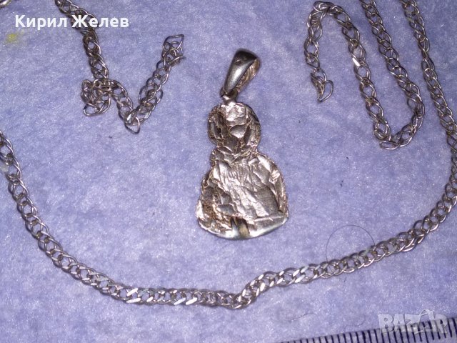 СТАРА ПРАВОСЛАВНА СРЕБЪРНА НАГРЪДНА ИКОНКА с ВЕРИЖКА СРЕБРО 925 Като БОНУС 37311, снимка 6 - Антикварни и старинни предмети - 39507928