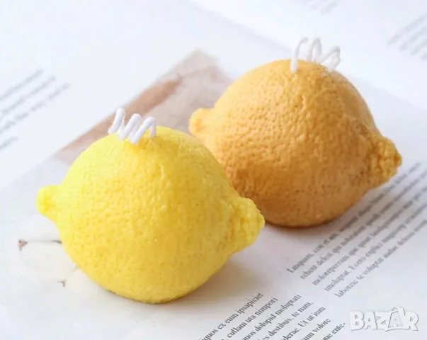 3D голям лимон силиконов молд форма смола калъп фондан шоколад гипс свещ, снимка 6 - Форми - 38050587