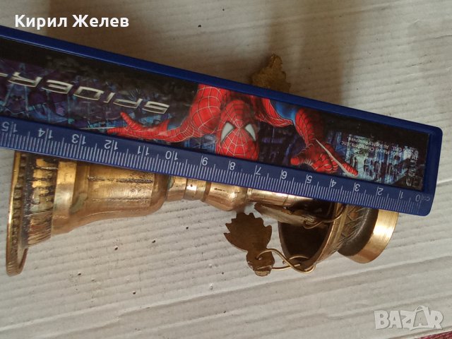 Свещник бронз стар 24028, снимка 8 - Декорация за дома - 33680346