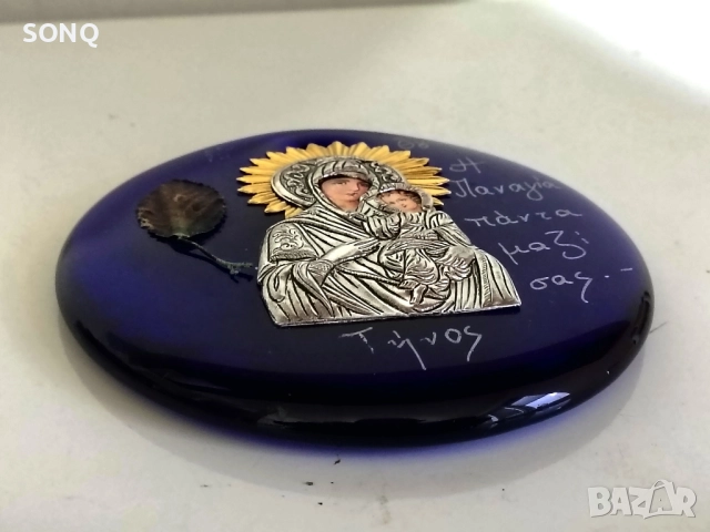 Красива Икона Дева Мария Със Младенеца, снимка 5 - Икони - 52510794