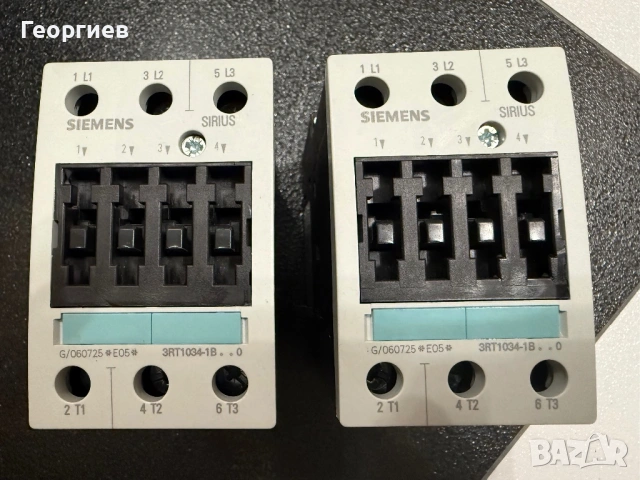 2 броя Нов Мощен Контактор Siemens SIRIUS 3RT1034-1BB40 (32A, 15kW, 24VDC), снимка 8 - Други машини и части - 53306411