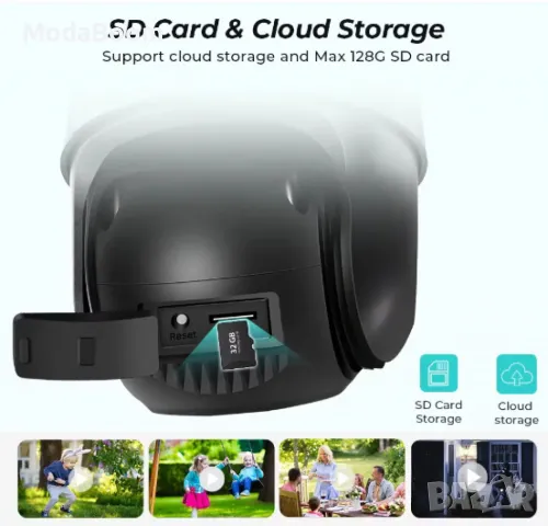 Камера за наблюдение 4K Ultra HD,8MP,датчик за движение,нощно виждане,двупосочна аудио връзка, снимка 6 - IP камери - 48370269