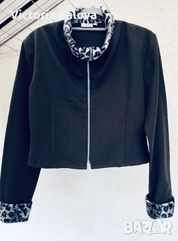 Елегантно леко яке Франция FAVORITE SIBBYL JEANS - леопардов шик, снимка 6 - Якета - 52314815