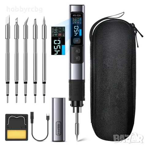 USB поялник DC 100W комплект с 6 накрайника за запояване КИТ2, снимка 1