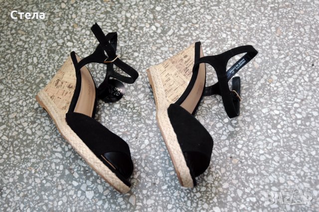 Дамски елегантни обувки / сандали , New Look, нови, платформа, черни, с беж, снимка 9 - Дамски ежедневни обувки - 28239544
