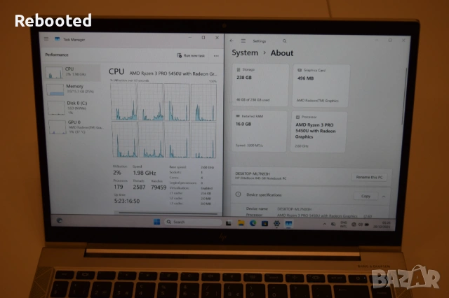 HP EliteBook 845G8 - Ryzen 3 PRO|16GB RAM|256GB SSD, снимка 2 - Лаптопи за работа - 53175012