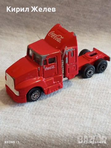 Метална количка Камион COCA COLA за КОЛЕКЦИЯ ДЕКОРАЦИЯ 25232, снимка 4 - Колекции - 53561027