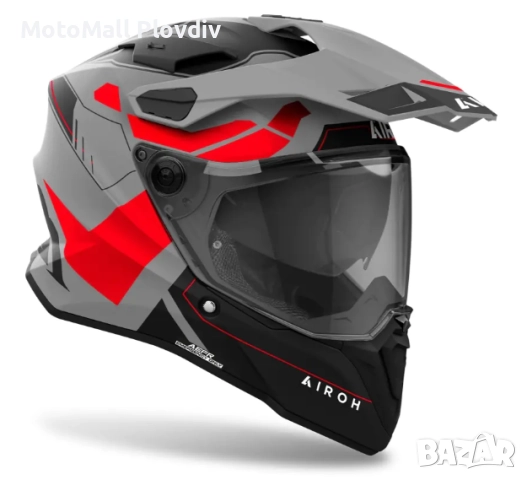 Каска Commander 2 Reveal Red Fluo Matt, снимка 2 - Аксесоари и консумативи - 51682634