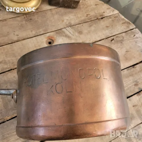 огромен меден казан съд тенджера касерола нациска Германия хотел монопол, снимка 5 - Антикварни и старинни предмети - 47808848