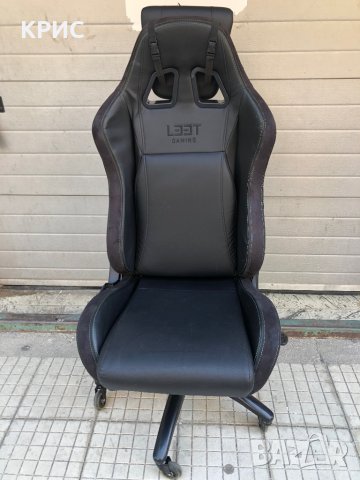 LEET L33T GAMING E-SPORT PRO COMFORT Професионален геймърски стол, снимка 2 - Столове за офис - 37159447