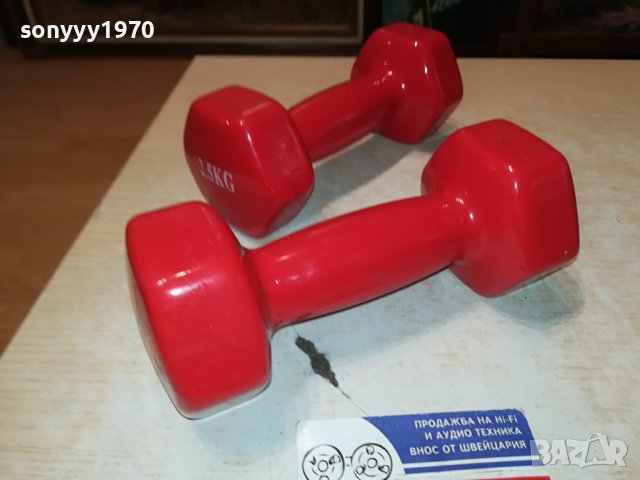ГИРИ 2Х2,5КГ С ГУМЕНО ПОКРИТИЕ 0912232122, снимка 12 - Фитнес уреди - 43342800