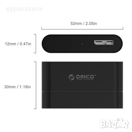 Външна Кутия за Хард диск 2.5" HDD/SSD USB3.0 Orico 20UTS Hard Drive Adapter, снимка 2 - Друга електроника - 35619834