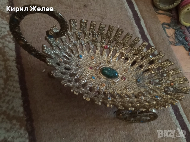 Месингова количка 51724, снимка 2 - Антикварни и старинни предмети - 52103632