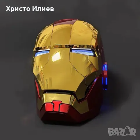 Marvel Моторизирана маска Iron Man MK5 1:1 с гласова команда Роботизирана каска Железния човек, снимка 6 - Друга електроника - 49126180