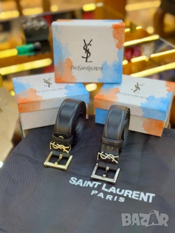 колани от естествена кожа в кутия ysl saint laurent , снимка 6 - Колани - 50663459