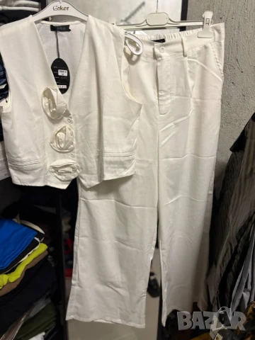 Комплект две части - елек и панталон 3Д декорация с рози , снимка 7 - Комплекти - 50922568