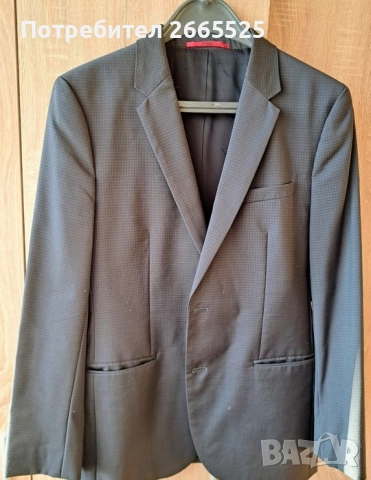 Мъжко сако HUGO BOSS - тъмно сиво