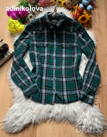 Карирана зелена риза s.Oliver, снимка 1